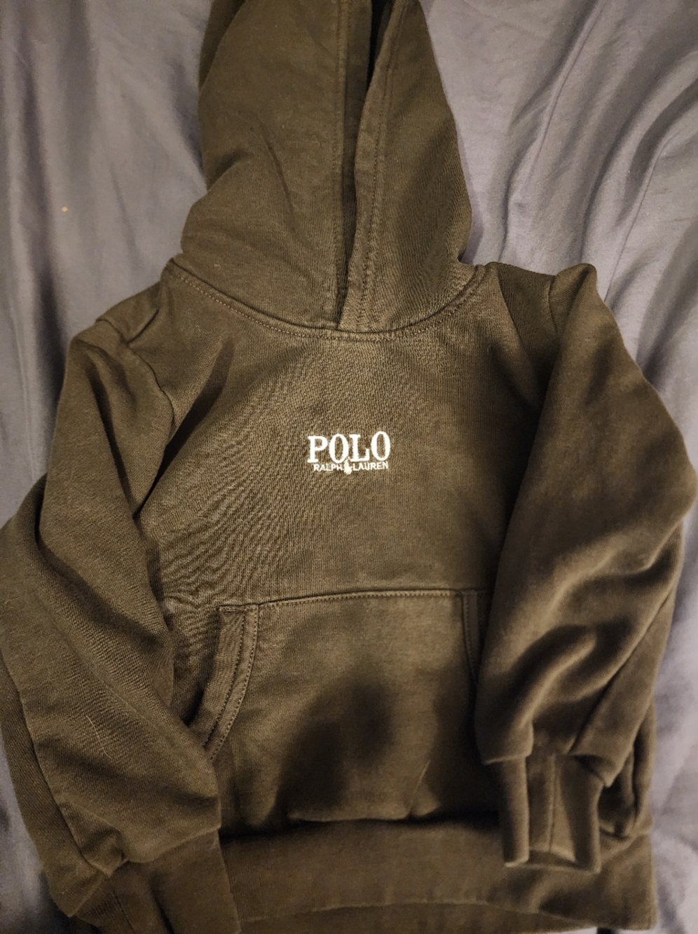 Polo by Ralph Lauren Olive Green Hoodie with White Logo